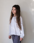 Tothemoon ☾ - Shirt - Long sleeve - Piquette cuffs - Organic cotton - Light grey