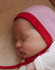 Hvid - Baby Bonnet - 100% Merino wool