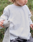 Shirt - Long sleeve - Piquette cuffs - Organic cotton - Light grey