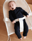 Joha Sleep Suit - 100% Wool - 2 in 1 Foot - Navy Clothing 50
