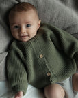 Hvid Hvid - Inga - Cardigan - 100% Merino wool Baby en peuter Artichoke / 0-3 months