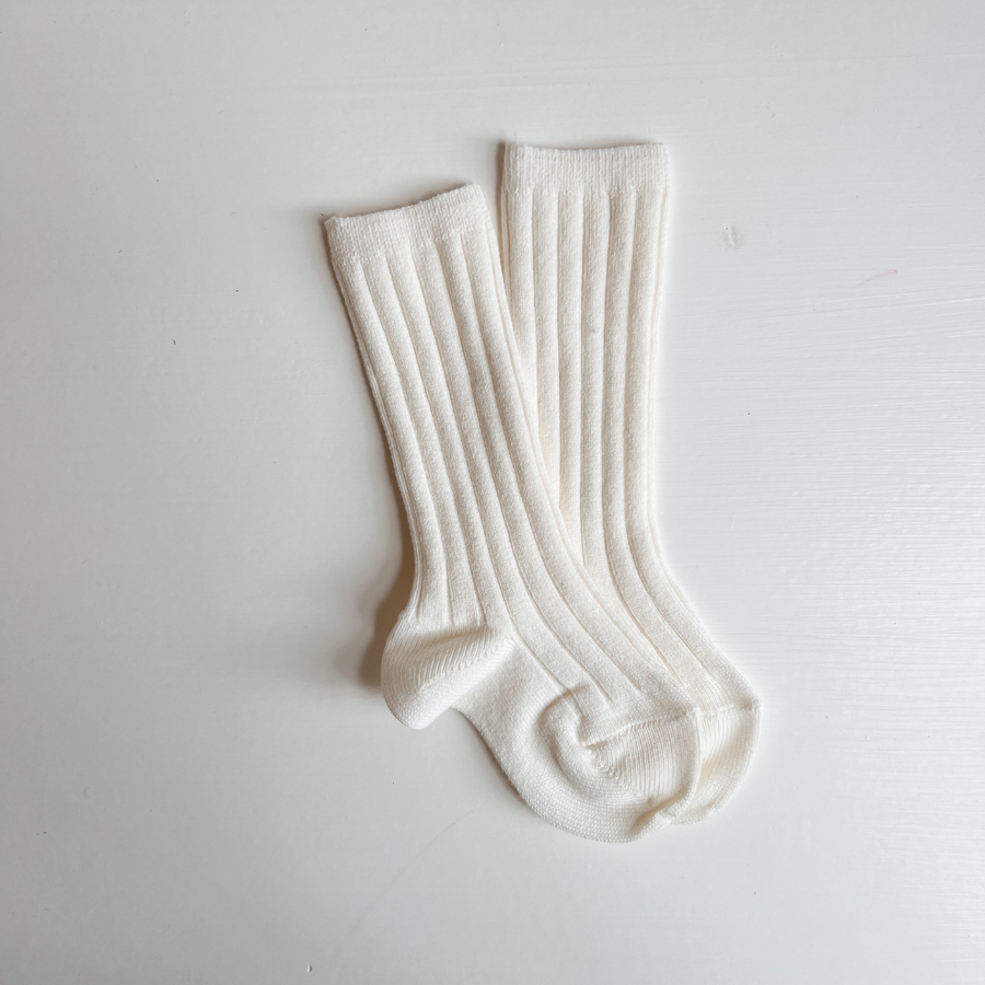 Ribbed knee socks - Earthy Colors