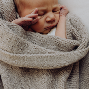 Hvid Hvid x Zoen voor Gust - Dora blanket - 100% Merino wool - Thick knit - Sesame Blankets Default Title