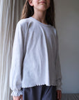 Tothemoon ☾ - Shirt - Long sleeve - Piquette cuffs - Organic cotton - Light grey