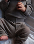 Tothemoon ☾ - Baby pants - 100% Wool - Rib - Taupe