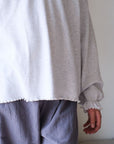Tothemoon ☾ - Shirt - Long sleeve - Piquette cuffs - Organic cotton - Light grey