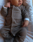 Tothemoon ☾ - Sleep suit - 2 in 1 Foot - 100% Wool - Rib - Taupe