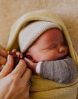 Hvid - Newborn Beanie - 100% Merino wool