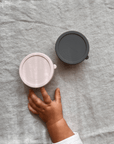 Aya & Ida Snack container - Set of 2 - 100 ml Eat Dark Grey/Soft Rose