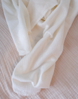 Baby blanket - Wool & silk - Pointelle
