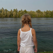 Tothemoon ☾ - Strap top - Curled ends - Organic cotton - Pointelle