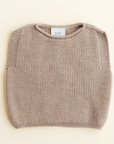 Hvid Hvid - Harvey Vest - 100% Merino wool Baby en peuter Sand / 0-6 months