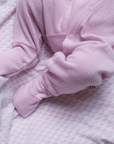 Joha Sleep Suit - 100% Wool - 2 in 1 Foot - Soft Rose Clothing 50
