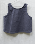 Tothemoon ☾ Tothemoon ☾ - Tita top - V-shaped back - 100% Cotton - Handmade in Holland Clothing Charcoal / 1Y