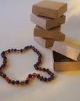 Amber Amber necklace - Baby & child - 32 cm Accessoires Dark Cognac - Polished