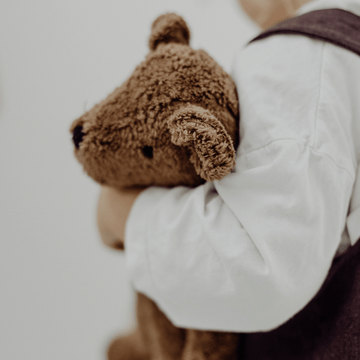 Floppy teddy bear - Organic cotton & lambswool - Brown