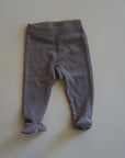 Tothemoon ☾ - Babybroekje met voetjes - 100% Wol - Rib - Taupe