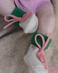 Hvid Happy Slofjes - 100% Merino wool