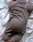 Tothemoon ☾ - Sleep suit - 2 in 1 Foot - With zipper - 100% Wool - Rib - Taupe