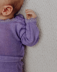 Joha Body - Long Sleeve - Wool & Silk - Pointelle - Purple Rompers 50