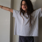 Tothemoon ☾ - Shirt - Korte mouwen - Biologisch katoen - Lichtgrijs