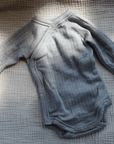 Joha Cross-over body - Long sleeve - 100% Wool Rompers Light grey melange / 50