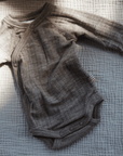 Joha Cross-over body - Long sleeve - 100% Wool Rompers Natural / 50