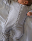 Tothemoon ☾ - Sleep suit - 2 in 1 Foot - With zipper - Organic cotton - Light grey