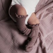 condor Ruffle Knee Socks - Earthy Colors Socks Carbon / 3-6m