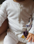 Tothemoon ☾ - Sleep suit - 2 in 1 Foot - With zipper - Organic cotton - Pointelle