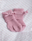 Hirsch Natur Newborn socks - 100% Organic Wool - Pink Booties Pink / 0-3m
