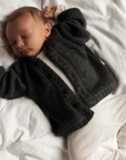 Joha Cardigan - Ribbed - 100% Wool - Dark Grey Clothing 50