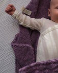 Baby blanket - 100% Merino wool - Lilac