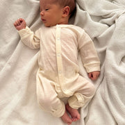 Tothemoon ☾ - Sleep suit - 2 in 1 Foot - Wool & silk - Pointelle