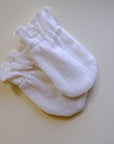 Tothemoon ☾ Tothemoon ☾ - Newborn Scratch Mittens - Wool & Silk - Pointelle Accessoires Default Title