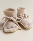 Hvid Hvid Booties - 100% Merino wool Booties Sesame / 0-9m