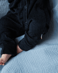 Joha Sleep Suit - 100% Wool - 2 in 1 Foot - Navy Clothing 50