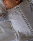 Tothemoon ☾ - Sleep suit - 2 in 1 Foot - With zipper - Organic cotton - Light grey