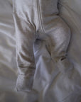 Tothemoon ☾ - Sleep suit - 2 in 1 Foot - With zipper - Organic cotton - Light grey