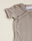 Tothemoon ☾ Tothemoon ☾ - Cross-over body - Short sleeve - Wool & silk - Needle pattern - Dove Clothing 50