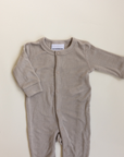 Tothemoon ☾ Tothemoon ☾ - Sleep suit - 2 in 1 Foot - Wool & silk - Needle pattern - Dove Clothing 50