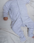 Tothemoon ☾ - Sleep suit - 2 in 1 Foot - Organic cotton - Light grey