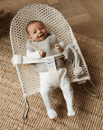 Bouncer Baby bouncer - Crocheted cotton - Adjustable harness Baby Bouncer Natural