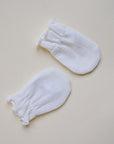 Tothemoon ☾ Tothemoon ☾ - Newborn Scratch Mittens - Wool & Silk - Pointelle Accessoires Default Title