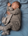 Joha Sleep Suit - 100% Wool - 2 in 1 Foot - Sesame Melange Rompers and suits 40