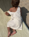 Tothemoon ☾ - Ziggy dress - V-shaped back - 100% Cotton - Handmade in Holland - Butter