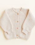 Hvid Hvid - Inga - Cardigan - 100% Merino wool Baby en peuter Cream / 0-3 months