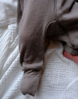 Tothemoon ☾ - Sleep suit - 2 in 1 Foot - With zipper - 100% Wool - Rib - Taupe