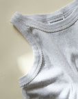 Tothemoon ☾ - Cropped top - Curl finish - Organic cotton - Light grey