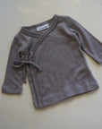 Tothemoon ☾ - Kimono Cardigan - 100% Wool - Rib - Taupe
